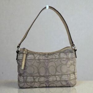 Coach Beige and Gold Shoulder Bag